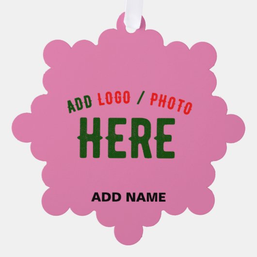 STIJLVOL MODERN ROZE GEVERIFIEERD BRANDED ORNAMENT KAART (Voorkant)