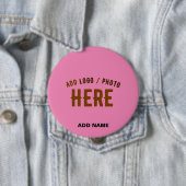 STIJLVOL MODERN  ROZE GEVERIFIEERD BRANDED RONDE BUTTON 4,0 CM (In situ)