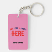 STIJLVOL MODERN ROZE GEVERIFIEERD BRANDED SLEUTELHANGER (achterkant)