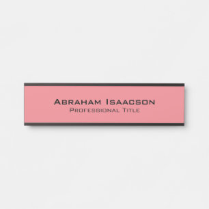 Stijlvol modern roze sjabloon deur bord deurbordje