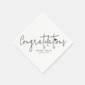 Stijlvol Modern Schrift Afstudeerfeest Maatwerk Servet (Hoek)