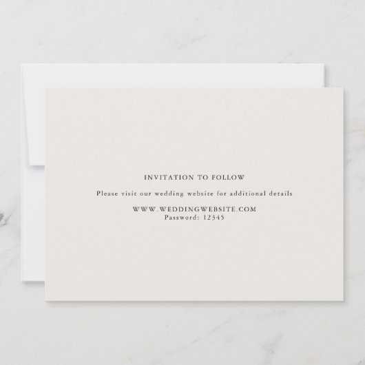 Stijlvol modern script, 3-Photo Multi Beige Save The Date (Achterkant)