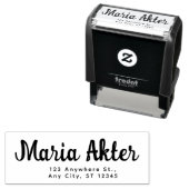 Stijlvol modern script adresstempel | Elegant mini Zelfinktende Stempel (In situ)
