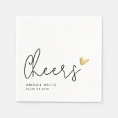 Stijlvol Modern Script Afstuderen Party Custom Servet (Voorkant)