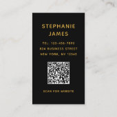 Stijlvol modern script Foto QR Code Fotografie Bu Visitekaartje (Achterkant)