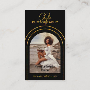 Stijlvol modern script Foto QR Code Fotografie Bu Visitekaartje