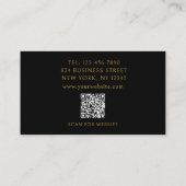 Stijlvol Modern Script Foto QR Code Fotografie Visitekaartje (Achterkant)