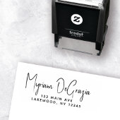 Stijlvol, modern script, minimalistisch rendement zelfinktende stempel