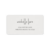 Stijlvol modern Script Return-adres Etiket (Voorkant)