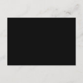 Stijlvol Modern Script Zwart-Wit Bruiloft RSVP Kaartje (Achterkant)