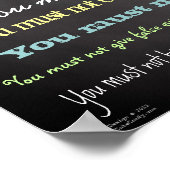 Stijlvol modern Tien Geboden Teken Poster (Hoek)