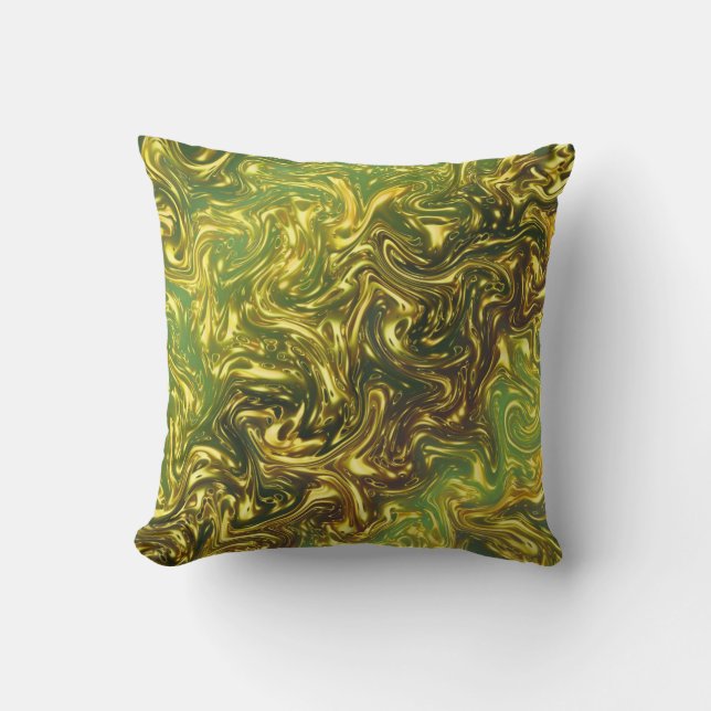 stijlvol, modern, trendy, faux goud, goud, goud kussen (Voorkant)
