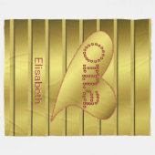 stijlvol, modern, trendy, faux goud, goud, goudvuu fleece deken (Voorkant (Horizontaal))