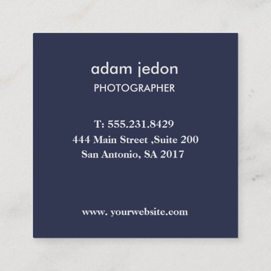 Stijlvol modern vierkant Visitekaartje (Achterkant)