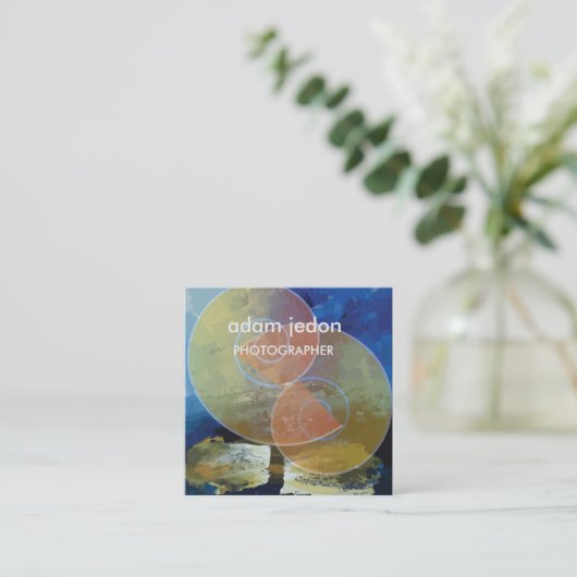 Stijlvol modern vierkant Visitekaartje (Staand voorkant)