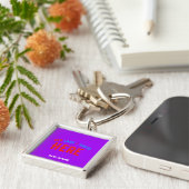 STIJLVOL MODERN VIOLET GEVERIFIEERD MERK SLEUTELHANGER (Zijkant)