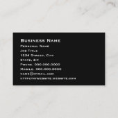 Stijlvol modern Visitekaartje voor de automobielin (Achterkant)
