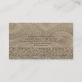 Stijlvol, modern Visitekaartje voor houten papier (Achterkant)