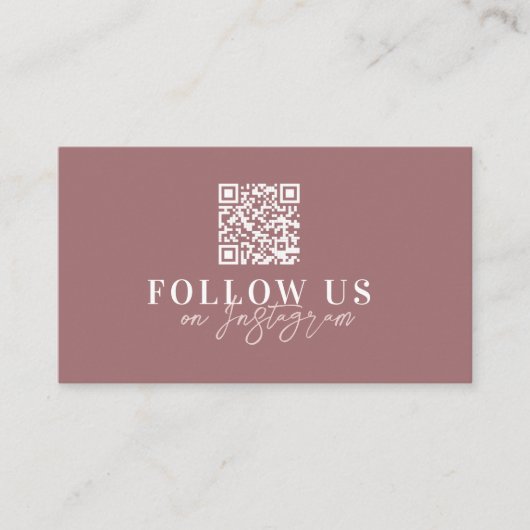 Stijlvol Modern Volg ons Instagram Blush Elegant Visitekaartje (Voorkant)