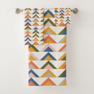 Stijlvol modern vuursteentje rotsvast geometrisch  bad handdoek