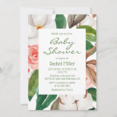 Stijlvol modern Waterverf Floral Baby shower Kaart (Voorkant)