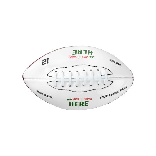 STIJLVOL MODERN  WIT GEVERIFIEERD BRANDED AMERICAN FOOTBALL (Voorkant)