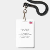 STIJLVOL MODERN WIT GEVERIFIEERD BRANDED BADGE (Achterkant met lanyard)