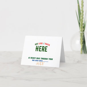 STIJLVOL MODERN WIT GEVERIFIEERD BRANDED BEDANKKAART