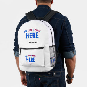 STIJLVOL MODERN  WIT GEVERIFIEERD BRANDED BEDRUKTE RUGZAK