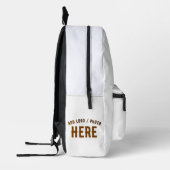 STIJLVOL MODERN  WIT GEVERIFIEERD BRANDED BEDRUKTE RUGZAK (Links)