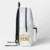 STIJLVOL MODERN WIT GEVERIFIEERD BRANDED BEDRUKTE RUGZAK (Links)