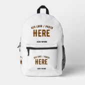 STIJLVOL MODERN  WIT GEVERIFIEERD BRANDED BEDRUKTE RUGZAK (Voorkant)