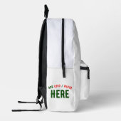 STIJLVOL MODERN  WIT GEVERIFIEERD BRANDED BEDRUKTE RUGZAK (Links)