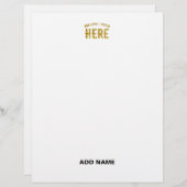 STIJLVOL MODERN  WIT GEVERIFIEERD BRANDED BRIEFHOOFD (Voorkant / Achterkant)