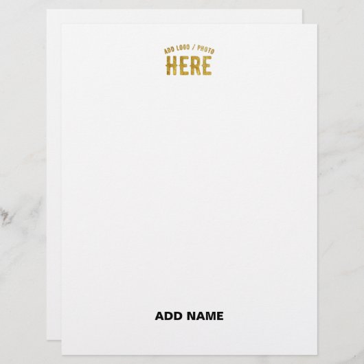 STIJLVOL MODERN  WIT GEVERIFIEERD BRANDED BRIEFHOOFD (Voorkant / Achterkant)