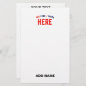 STIJLVOL MODERN  WIT GEVERIFIEERD BRANDED BRIEFPAPIER (Voorkant / Achterkant)