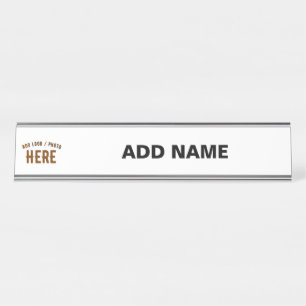 STIJLVOL MODERN  WIT GEVERIFIEERD BRANDED BUREAU NAAMBORDJE