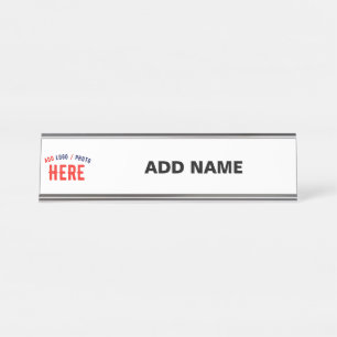 STIJLVOL MODERN  WIT GEVERIFIEERD BRANDED BUREAU NAAMBORDJE