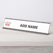 STIJLVOL MODERN  WIT GEVERIFIEERD BRANDED BUREAU NAAMBORDJE (Voorkant)