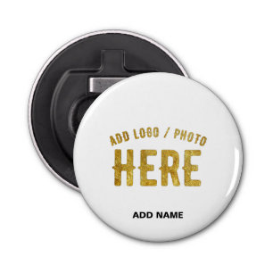 STIJLVOL MODERN  WIT GEVERIFIEERD BRANDED BUTTON FLESOPENER