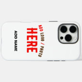 STIJLVOL MODERN  WIT GEVERIFIEERD BRANDED Case-Mate iPhone CASE (Achterkant (horizontaal))