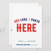 STIJLVOL MODERN  WIT GEVERIFIEERD BRANDED FEESTDAGENKAART (Voorkant / Achterkant)