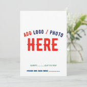 STIJLVOL MODERN  WIT GEVERIFIEERD BRANDED FEESTDAGENKAART (Staand voorkant)