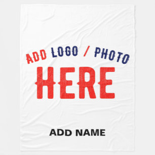 STIJLVOL MODERN  WIT GEVERIFIEERD BRANDED FLEECE DEKEN