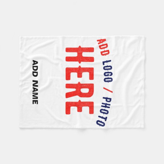 STIJLVOL MODERN  WIT GEVERIFIEERD BRANDED FLEECE DEKEN (Voorkant (Horizontaal))