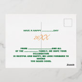 STIJLVOL MODERN  WIT GEVERIFIEERD BRANDED FOLIE FEESTDAGEN BRIEFKAART (Achterkant)