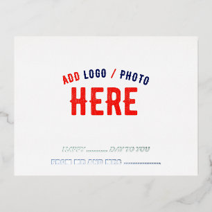 STIJLVOL MODERN  WIT GEVERIFIEERD BRANDED FOLIE FEESTDAGEN BRIEFKAART