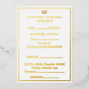 STIJLVOL MODERN  WIT GEVERIFIEERD BRANDED FOLIE UITNODIGING