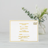 STIJLVOL MODERN  WIT GEVERIFIEERD BRANDED FOLIE UITNODIGING BRIEFKAART (Staand Voorkant)