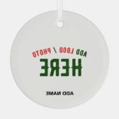 STIJLVOL MODERN WIT GEVERIFIEERD BRANDED GLAS ORNAMENT (Achterkant)